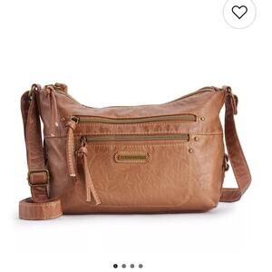 Stone & Company Smokey Mountain Side Ring Hobo Bag- Cognac